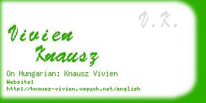 vivien knausz business card